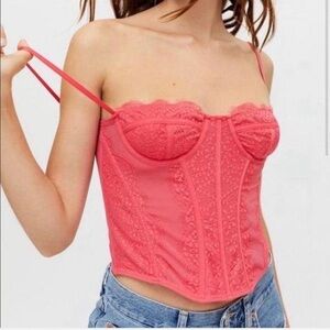 Urban Outfitters Pink Lace Corset XS